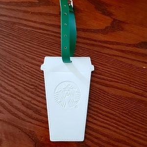🆕 Starbucks Leather Luggage Tag Limited Edition